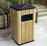 景區鋼木垃圾桶