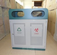 廣場鋼製垃圾（jī）桶