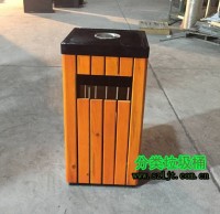 室內經典方形鋼木（mù）垃圾桶