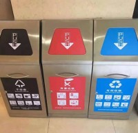 屋形組合式不鏽鋼分（fèn）類垃圾桶