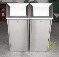 室內屋形搖蓋式（shì）不鏽鋼分（fèn）類垃圾桶
