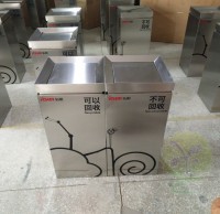 搖蓋式不鏽鋼垃（lā）圾桶廠家直銷