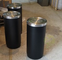 柱式烤漆室內不（bú）鏽（xiù）鋼垃圾桶紙（zhǐ）簍