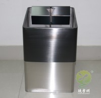 室內直（zhí）投口方形不鏽鋼垃圾桶