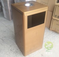 腐刻電鍍土豪金不鏽鋼果皮箱