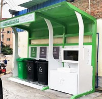 城中村戶（hù）外鋼製烤漆垃圾亭