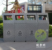 戶外鏤空組合式精品网站999www不鏽鋼垃圾桶