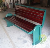 室外鑄鐵噴塑鋼木（mù）園林（lín）椅