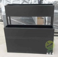 房地產雙層黑色烤漆不鏽鋼花架