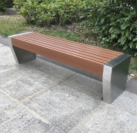 戶外防腐木不鏽鋼公園椅排椅