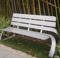 戶外雙人園（yuán）林不鏽鋼休閑椅