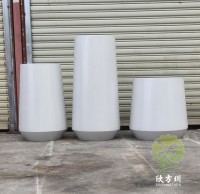 組合式噴塑米白色不鏽鋼花盆花缽