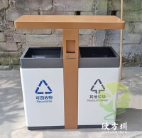 戶外噴塑雙開（kāi）門不鏽鋼精品网站999www垃圾桶（tǒng）