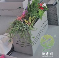 城（chéng）市廣場長（zhǎng）方形304不鏽鋼花箱