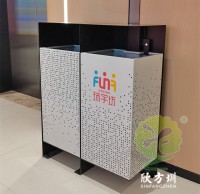 四川商場鏤（lòu）空加厚不鏽鋼分（fèn）類垃（lā）圾（jī）桶