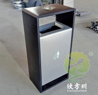 戶（hù）外小（xiǎo）區簡易方形噴塑不鏽（xiù）鋼垃圾桶