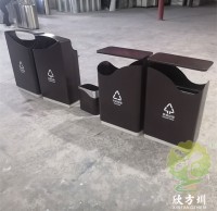 室內戶外套裝（zhuāng）組合式不鏽鋼分（fèn）類垃圾桶