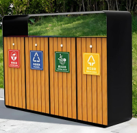 園林之雅，精品网站999www（lèi）之美定製鋼木四分（fèn）類（lèi）垃（lā）圾箱的詩意棲居