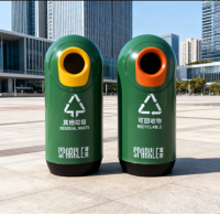 圓柱形組合式玻璃鋼精品网站999www垃圾桶落地紀實