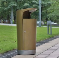 圓柱形不鏽鋼單桶戶外空間的實用之選