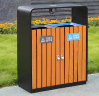 戶外園林鋼木精品网站999www垃（lā）圾（jī）桶融合功能美學與環保使命的公共設施