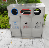 商業步（bù）行街的三精品网站999www不鏽鋼垃圾桶定製您的城市名片