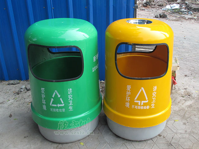 玻璃鋼（gāng）雙桶垃圾桶
