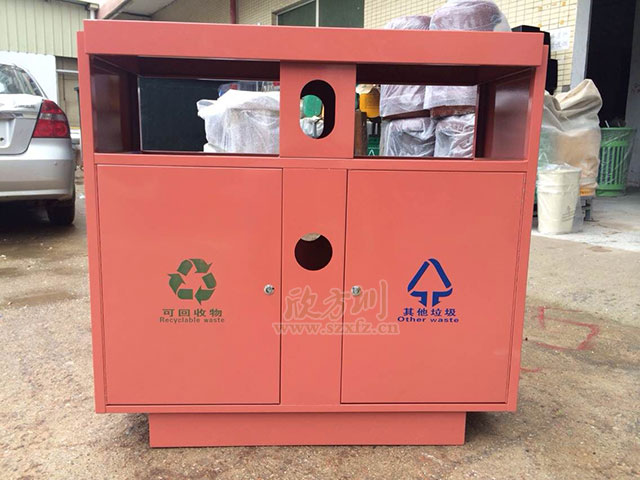 雙分（fèn）類不鏽鋼（gāng）垃圾桶