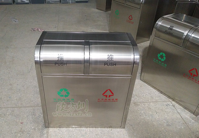 推蓋不鏽鋼垃圾桶 推蓋(gài)不鏽鋼垃圾桶