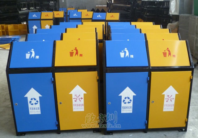 屋形鋼製垃圾桶