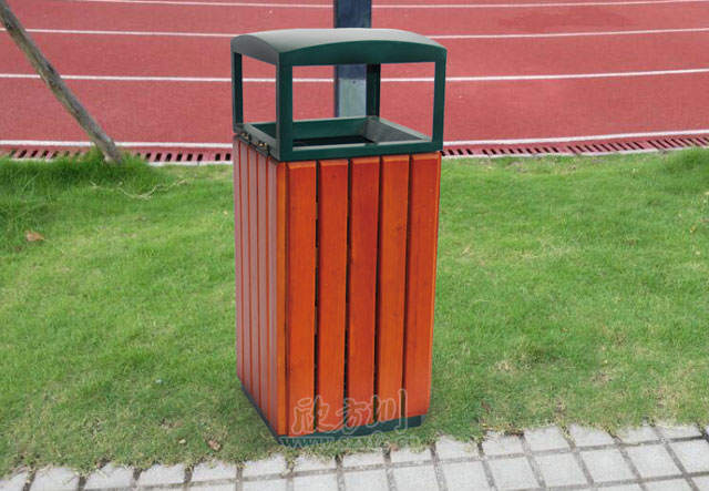 單桶鋼木垃圾桶 單桶(tǒng)鋼木垃圾桶