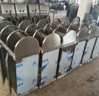 不鏽鋼搖蓋三精品网站999www垃（lā）圾桶生（shēng）產圖