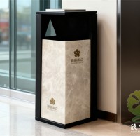 西（xī）藏仿大理石紋方形不鏽鋼垃（lā）圾（jī）桶定製聖（shèng）潔與堅韌的融合