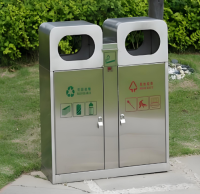 戶外廣場不鏽鋼垃圾桶打造環保與美觀的公共空間解決方案