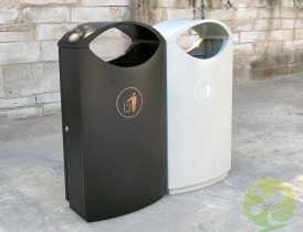 出口中東戶外噴粉不（bú）鏽鋼垃圾桶單筒案例